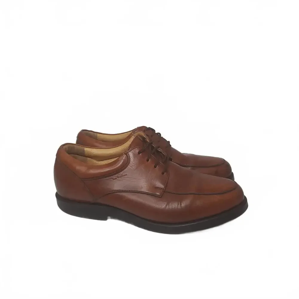 Tauer &‎ Johnson Men's Brown Leather Derby Shoes Size 10